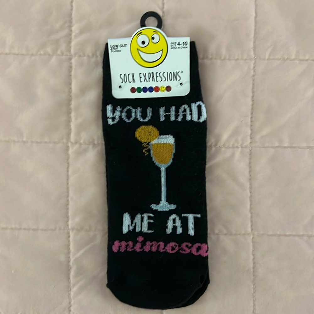 Ladies Low Cut Sock “You had me at Mimosa”